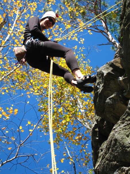 Ben messing around and doing some rock climbing this past weekend